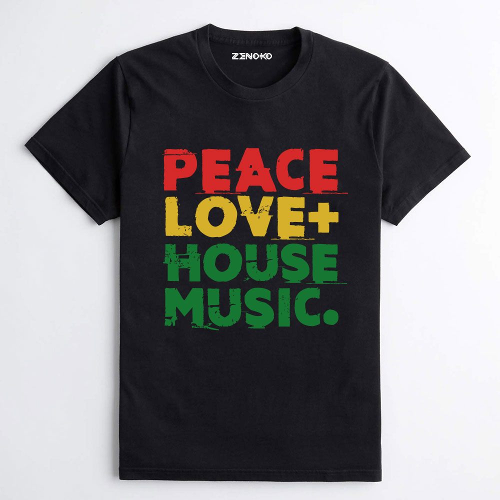 PEACE LOVE + HOUSE MUSIC T-SHIRT
